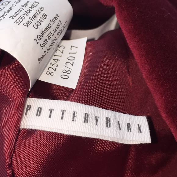 Pottery Barn Velvet Christmas Stocking Red “Bruce” - Picture 8 of 13